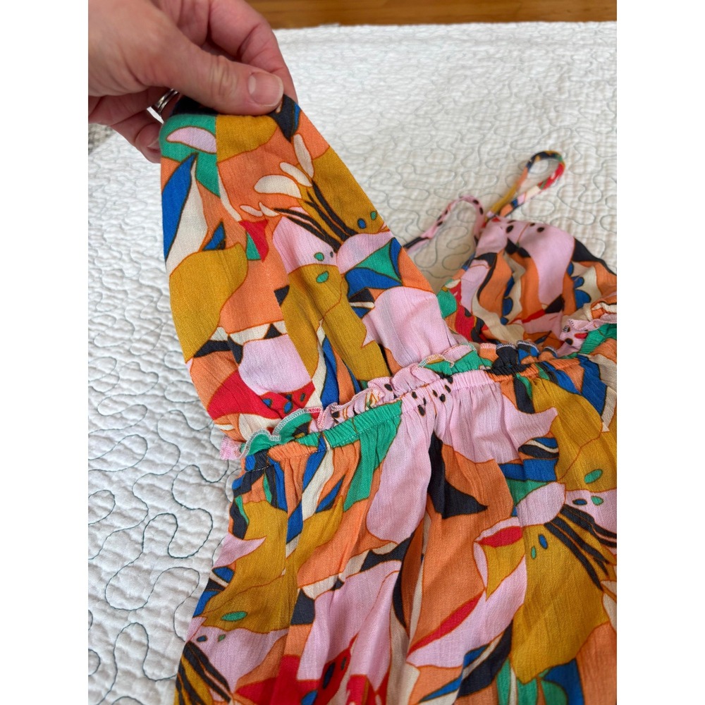 O'Neill Simone Womens Floral Halter Mini Dress Multicolor Tropical Size Medium - Picture 4 of 8